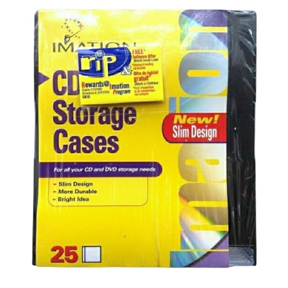 Imation CD Slim Design Storage Cases 25 ct.